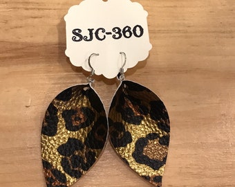 Faux Leather Earrings