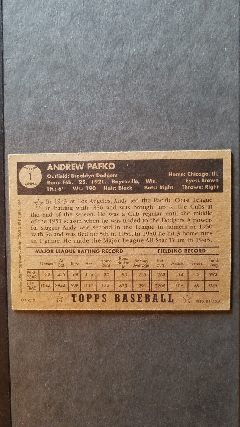 Andy Pafko autograph!!