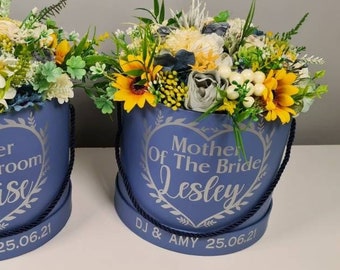 Individual Wedding Floral Gift Box, Mother of the Bride or Mother of the Groom, Table  Centrepiece, Artificial Floral Bouquet, Memory Table