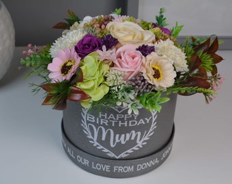 Personalised Soap Flower Bouquet, Gift Box For Her, Birthday Present