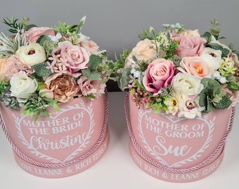 Individual Wedding Floral Gift Box, Mother of the Bride or Mother of the Groom, Table  Centrepiece, Artificial Floral Bouquet, Memory Table