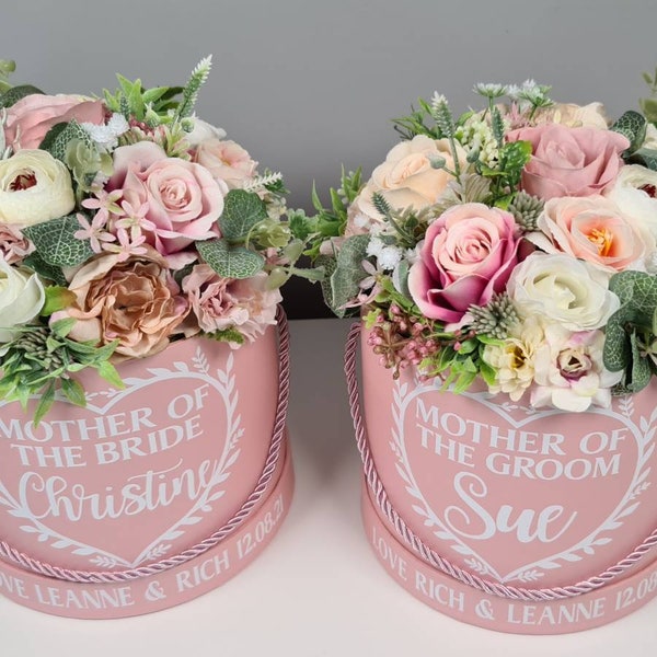 Individual Wedding Floral Gift Box, Mother of the Bride or Mother of the Groom, Table  Centrepiece, Artificial Floral Bouquet, Memory Table