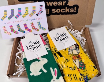 Sock Gift Set, Letterbox Gift, Lucky socks, Feet treats, Novelty Socks, Gift by post, Gift for her, Teenage Girl Gift