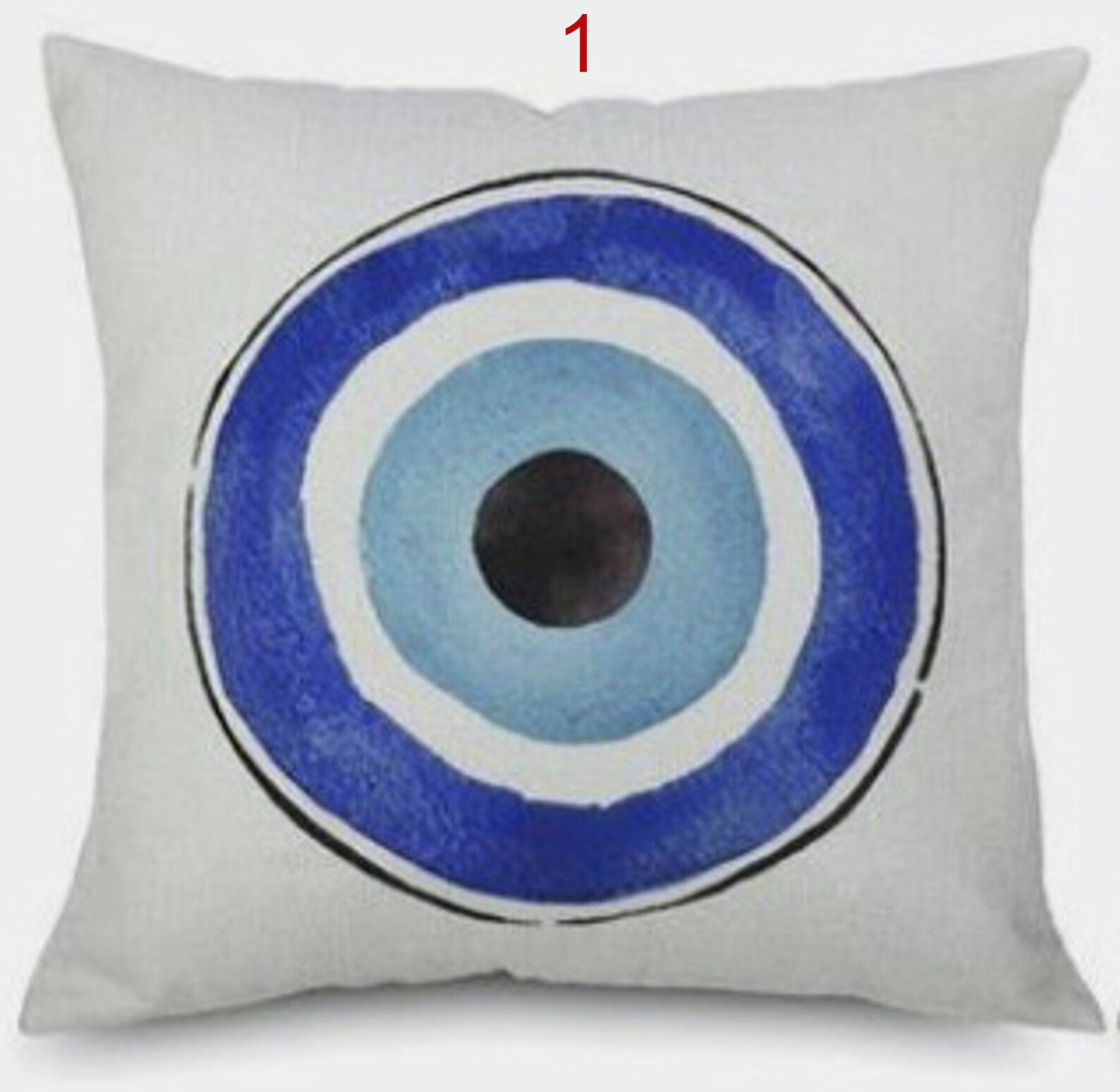 Evil Eye Pillow Coverblue Turkish Greek Evil Eye Cushion Etsy