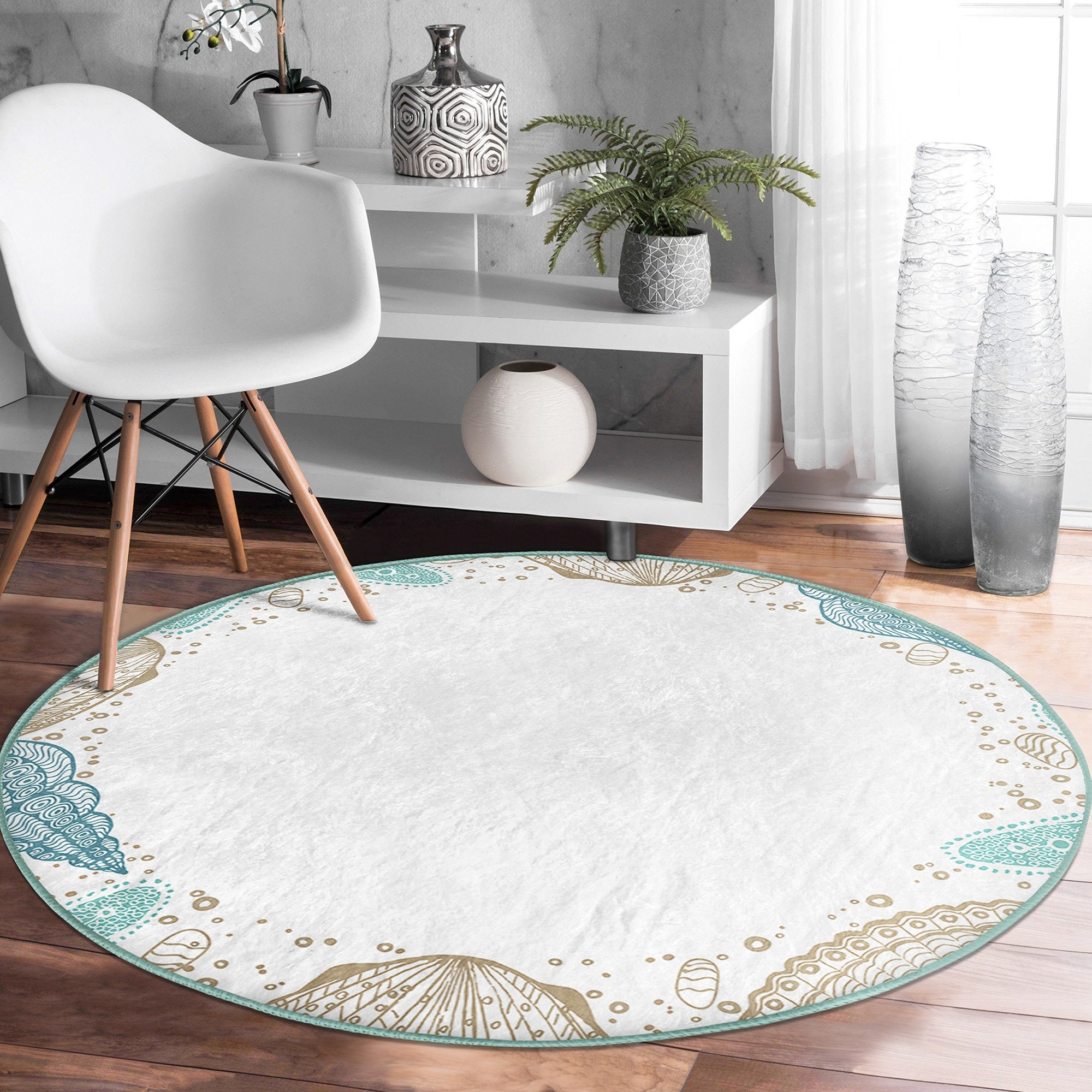 round beach rug