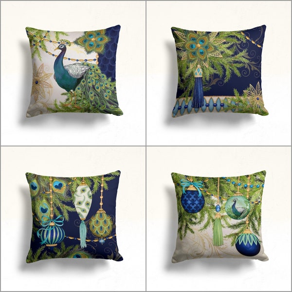 Peacock Pillow Etsy