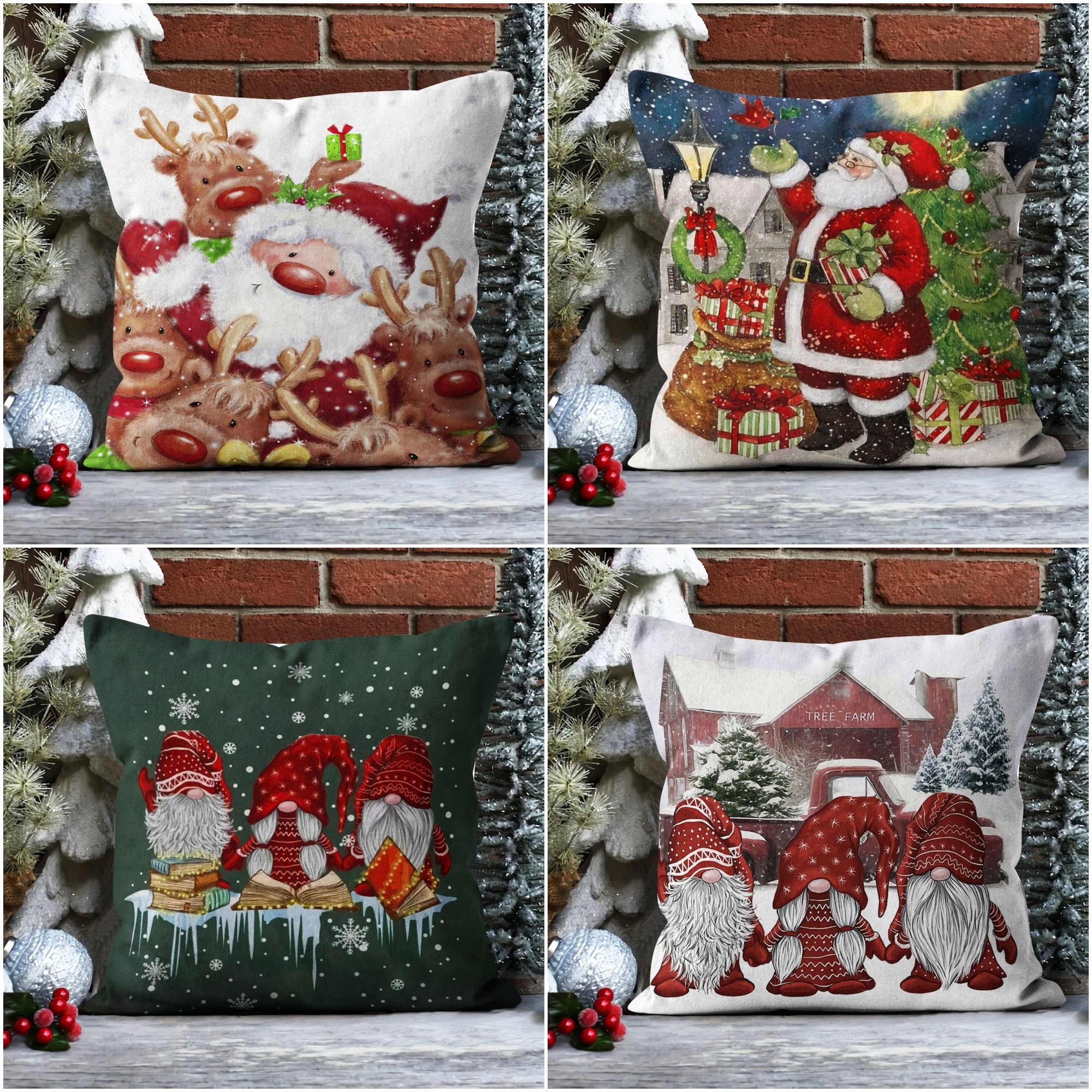 Christmas covers for throw pillows sale