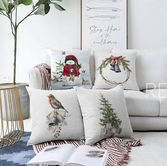 Living Room Throw Pillows, Decorative Sofa Pillows, Bird Throw