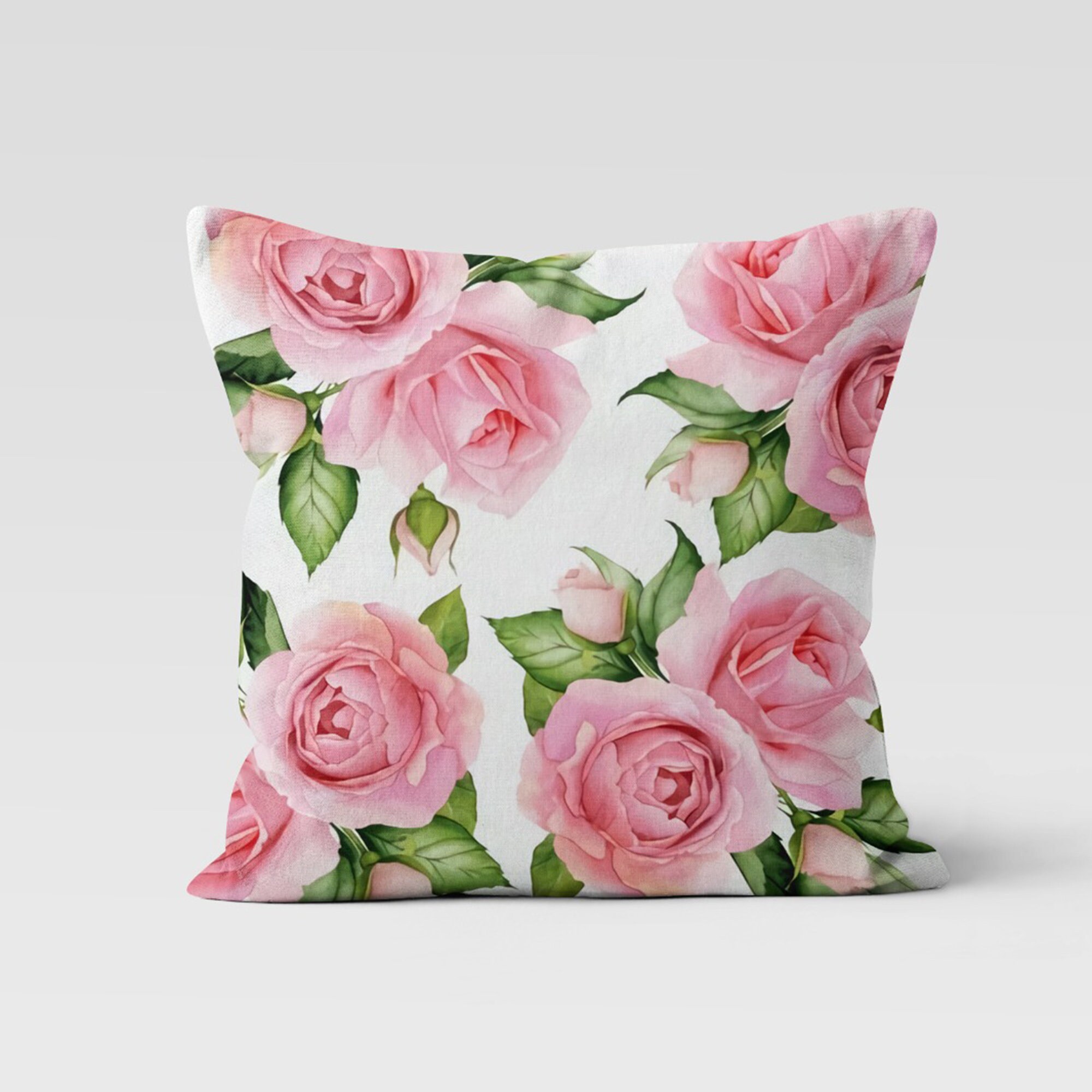 Rose Floral Body Pillow Cover 21x54 Inches - Rectangle Decorative Pillowcase With Zipper, Soft Microfiber - View #9