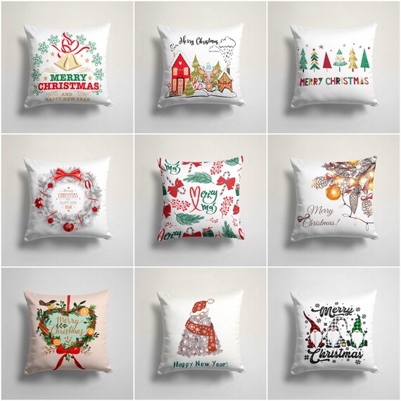 Merry Christmas Snow Scene Decorative Throw Pillow Cover Merry Christmas Snow Scene Decorative Throw Pillow Cover