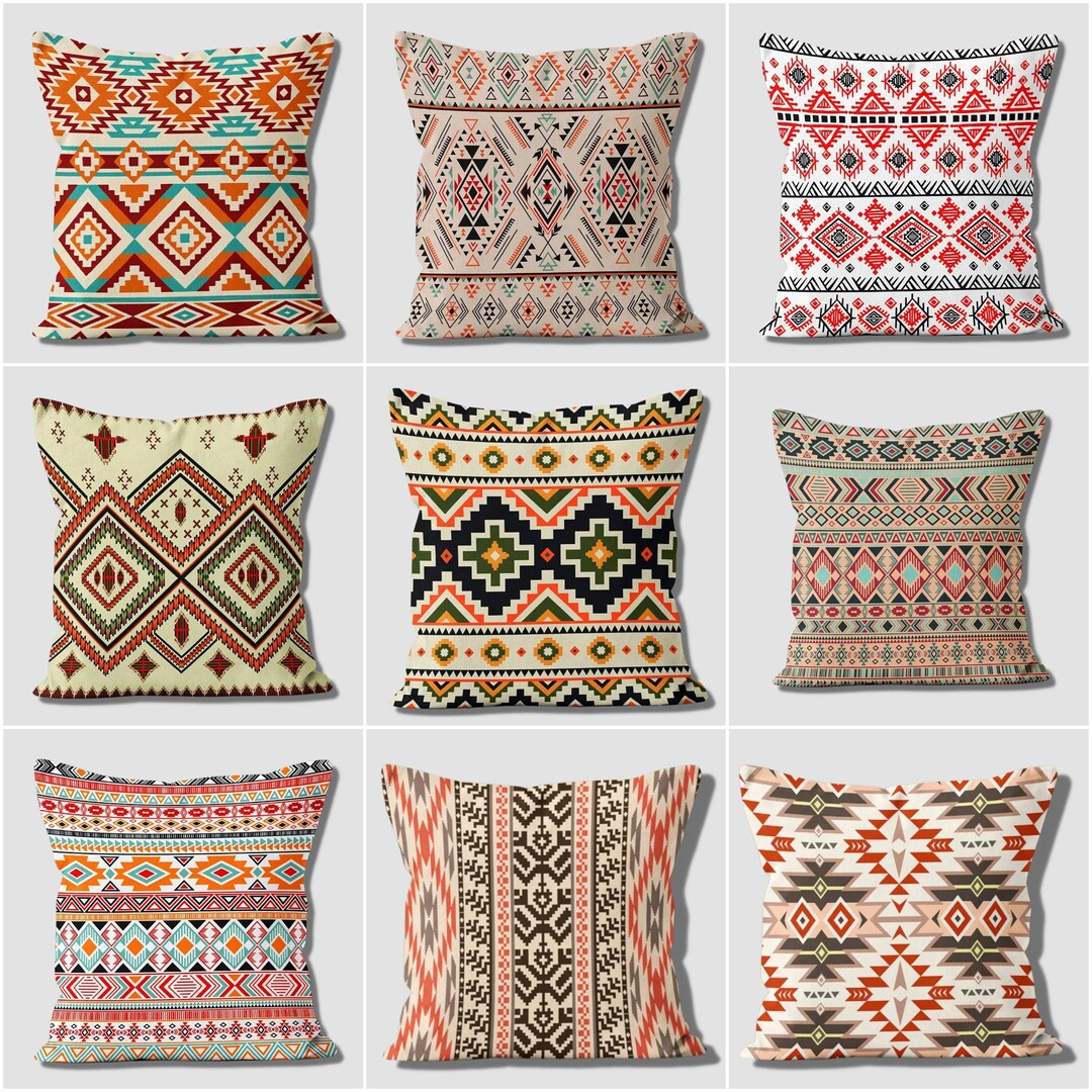 Rug Style Pillowtopkilim Pattern Pillowboho Pillowcaserug Pillow ...