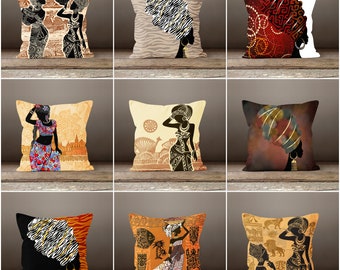 african print throw pillows