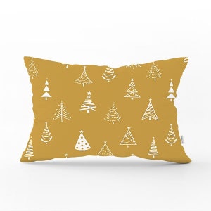Federa per cuscino invernale/Decorazione per la casa con albero di Natale/Cuscino invernale rettangolare/Idea regalo di Natale per inaugurazione della casa/Federazione per cuscino lombare con albero di pino
