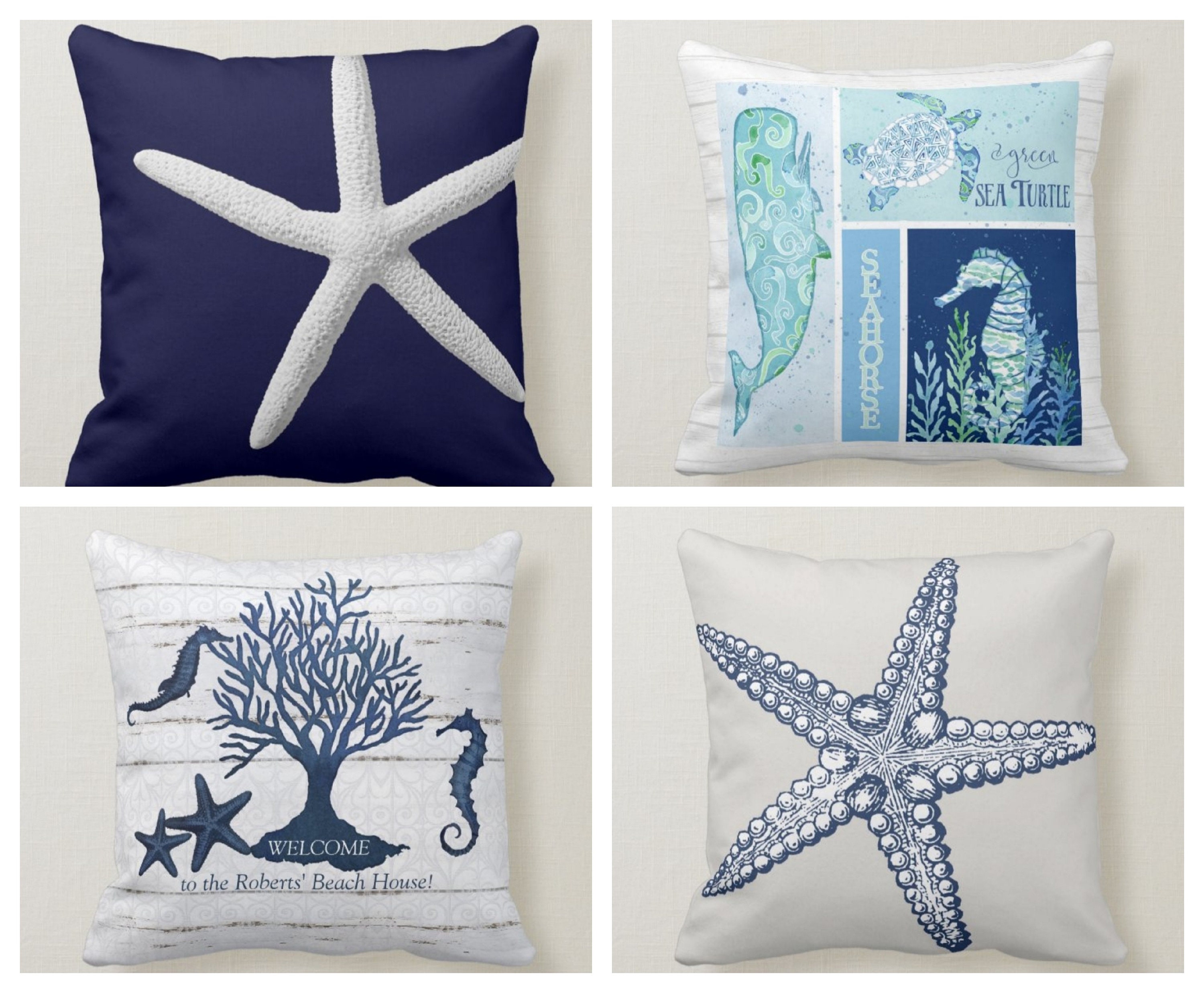 Super Soft Nautical Coastal Throw Pillow Covers Ocean Themed - Temu