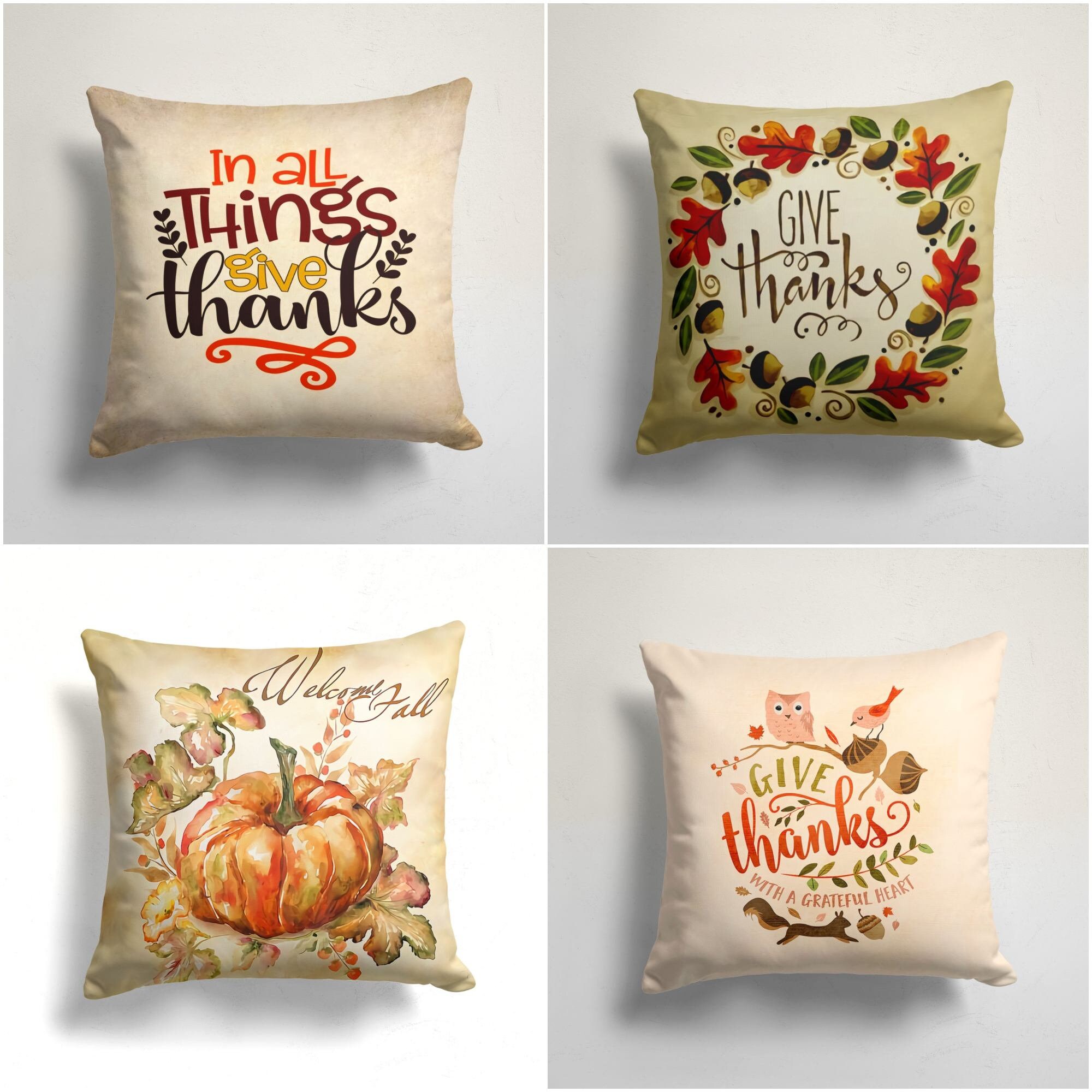 Kimberbell In All Things Give Thanks 22x 22 pillow FABRIC kit