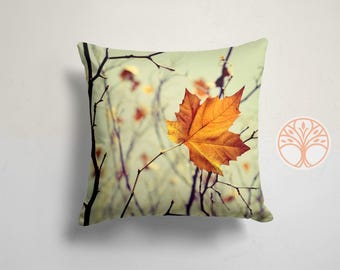 NUTEEN Fall Cat Throw Pillow Cover - 12x20 Inch, Autumn Leaves & Kitten Design, Decorative Pillowcase - View #2