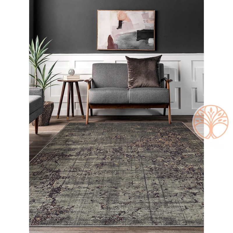 Dark Green Rug - Etsy