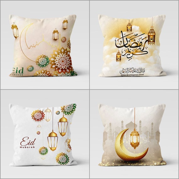 ramadan décoration taie d'oreiller islam musulman arabe coussin design  arabe Eid Mubarak