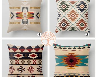 Rug Design Pillow Cover |Terracotta Southwestern Cushion Case|Decorative Pillow Case|Aztec Home Decor|Farmhouse Decor|Geometric Pillow Case