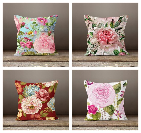 Pink floral top pillow cases