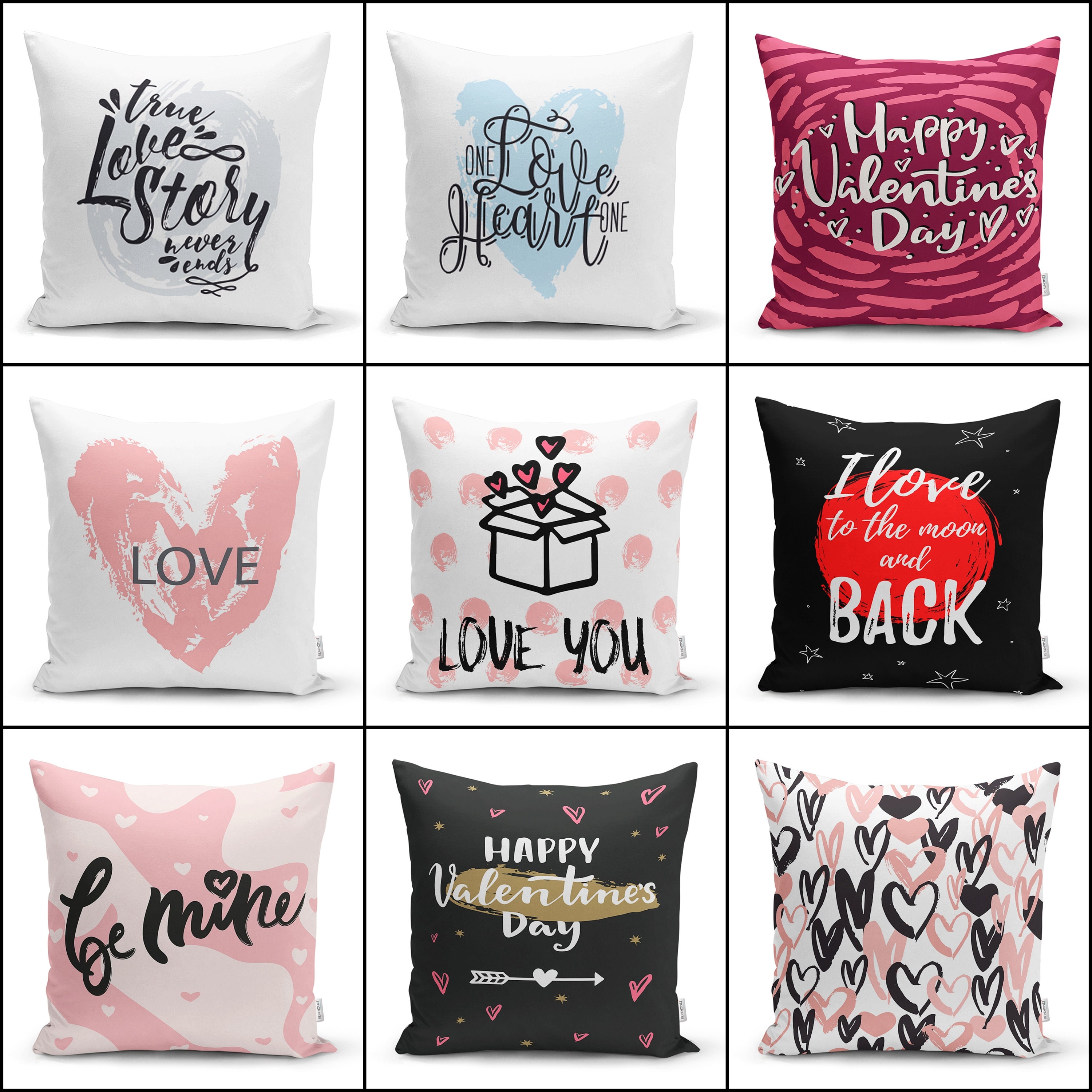 Funda de almohada de lanzamiento de amor Funda de coj n con citas