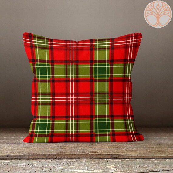Federa per cuscino moderna 30 x 50 cm con motivo a quadri, motivo bufalo e decorazione