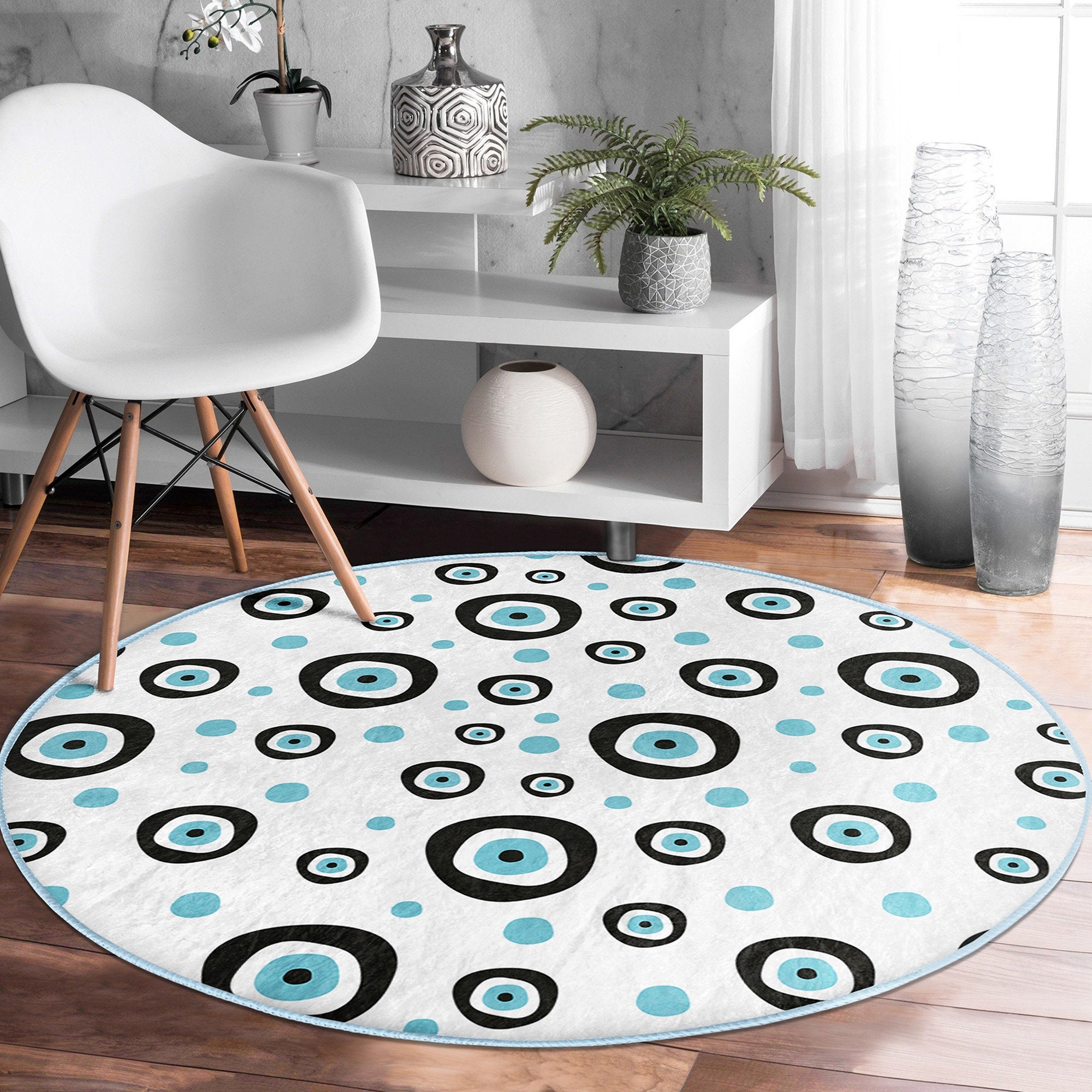 ennoy E ROUND RUG ラグ Amazon.com: Moynesa Ultra-Thin Washable Round Rug - 4ft Oriental