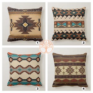 Kussensloop met tapijtdesign|Zuidwestelijke kussenhoes|Baksteenkleurige kussensloop|Azteekse print etnische woondecoratie|Terracotta tribal geometrisch kussen