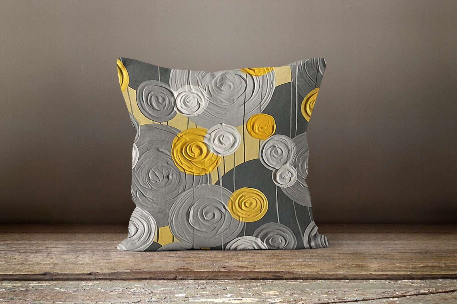 Yellow and Gray Pillow Coverabstract Pillow Casedecorative Etsy