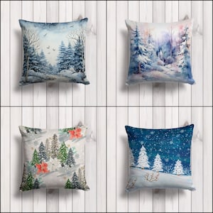 Federa invernale/federa natalizia/fodera per cuscino neve/fodera per cuscino da esterno stella di Natale/fodera per cuscino fiocco di neve/decorazione per la casa a forma di albero di pino