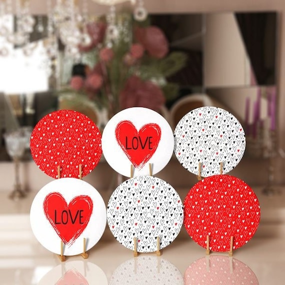 Tovaglietta per San Valentino/Set di 6 tovagliette Love Supla