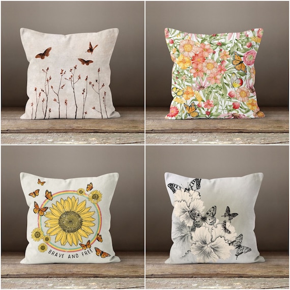 Butterfly top pillow cover