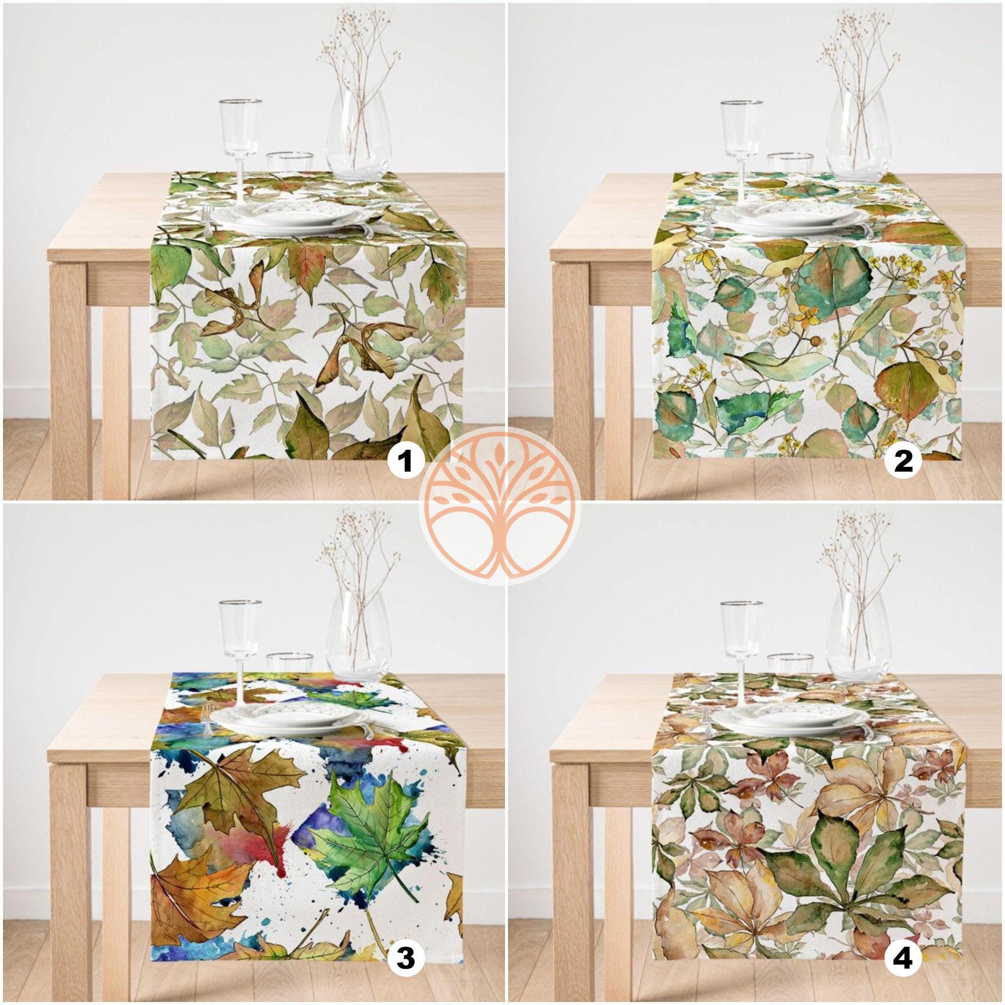 Artoid Mode Chemins de Table Gaze Mousseline Bohême Vert Forêt 300 cm