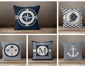 nautical throw pillows