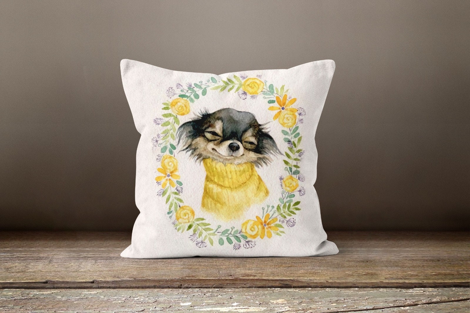EVER-GOING TUNE Dog Lover Pillow Cover - Watercolor Beagle Handshake Design For Sofa Or Bed - View #12