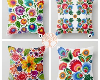 Colorful Floral Pillow Cover|Decorative Pillow Sham|Summer Trend Cushion Case|Bedding Home Decor|Housewarming Cushion Case|Throw Pillow Top