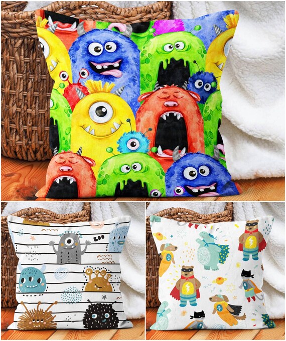 Kids Pillow Covercartoon Print Decorative Pillow Shamkids Room