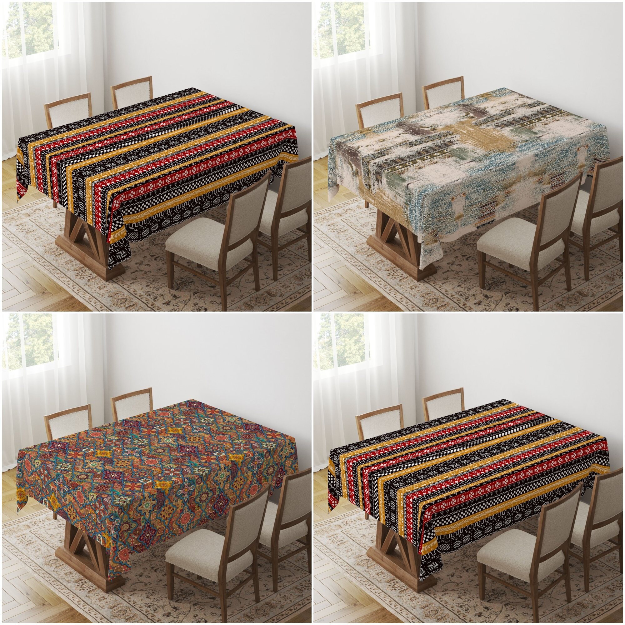 Abstract Table Top Design Rug Design Tabletop|abstract Table Top|rustic Home Decor|authentic Rug ...