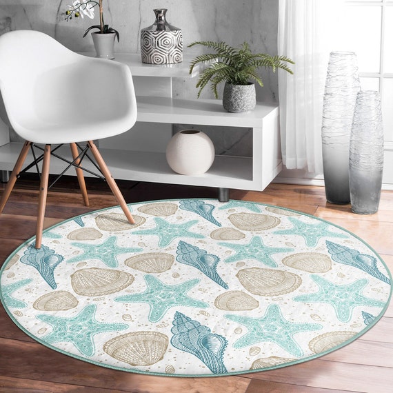 Rug Round Beach Area com: Sea Mat Summer Room .com: MAT (ROUND