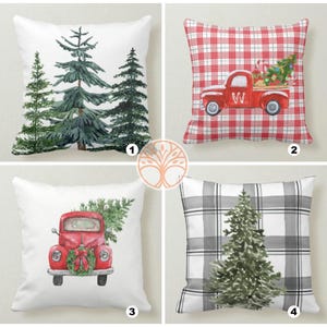Copricuscini natalizi/Decorazioni natalizie a quadri/Federa decorativa invernale/Cuscino da lancio a forma di albero di Natale/Federa per cuscino da esterno/Decorazioni natalizie per la casa