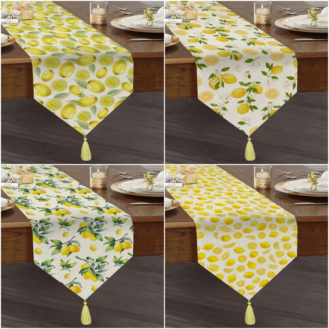 Lemon Table Runnerhigh Quality Triangle Lemon Dining Table Etsy