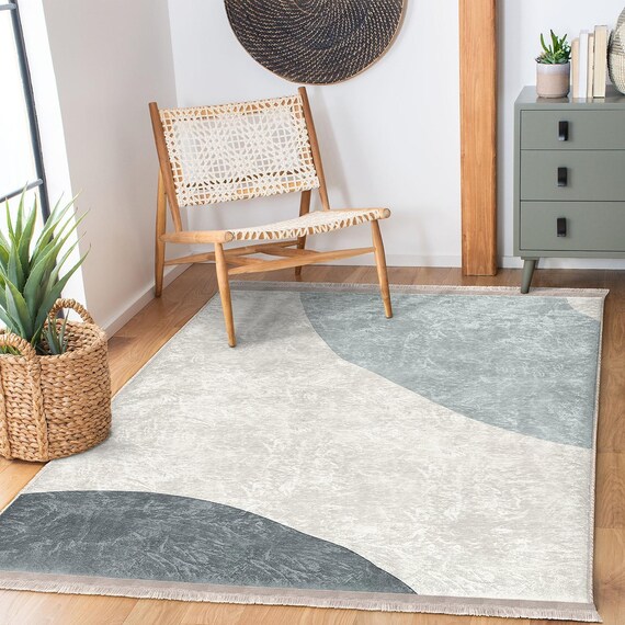 PureCozy Modern abstract tapijt voor de woonkamer, 200 x 300 cm, grote tapijten, slaapkamer, vintage tapijt, antislip, wasbaar, laagpolig, voor woonkamer, keuken, kantoor, binnen, beige PureCozy Modern abstract tapijt voor de woonkamer, 200 x 300 cm, grote tapijten, slaapkamer, vintage tapijt, antislip, wasbaar, laagpolig, voor woonkamer, keuken, kantoor, binnen, beige