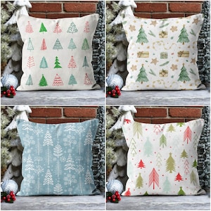 Copricuscini natalizi/Copricuscino a forma di albero di Natale/Copricuscino invernale decorativo/Cuscino a forma di albero di pino/Copricuscino da esterno/Cuscino a tema natalizio