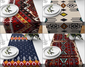 ALAZA Ethnic Aztec Tribal Ornament Geometric Motifs Table Runner for Party Wedding Kitchen Dining Living Room Restaurant Table Linen Decor 13x90 inches ALAZA Ethnic Aztec Tribal Ornament Geometric Motifs Table Runner for Party Wedding Kitchen Dining Living Room Restaurant Table Linen Decor 13x90 inches