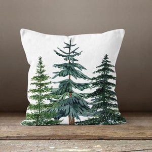 Winter Pillow Covers|xmas Pine Tree Decor|winter Decorative Pillow Case ...