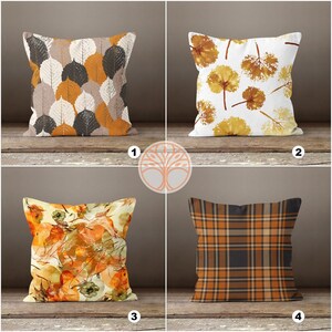 Autumn Colored Pillow Covers 18x18 Inch Fall Decorations