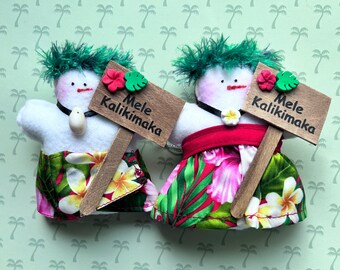 Hawaiian Snowman Sweethearts Red/Mele (Male or Female)