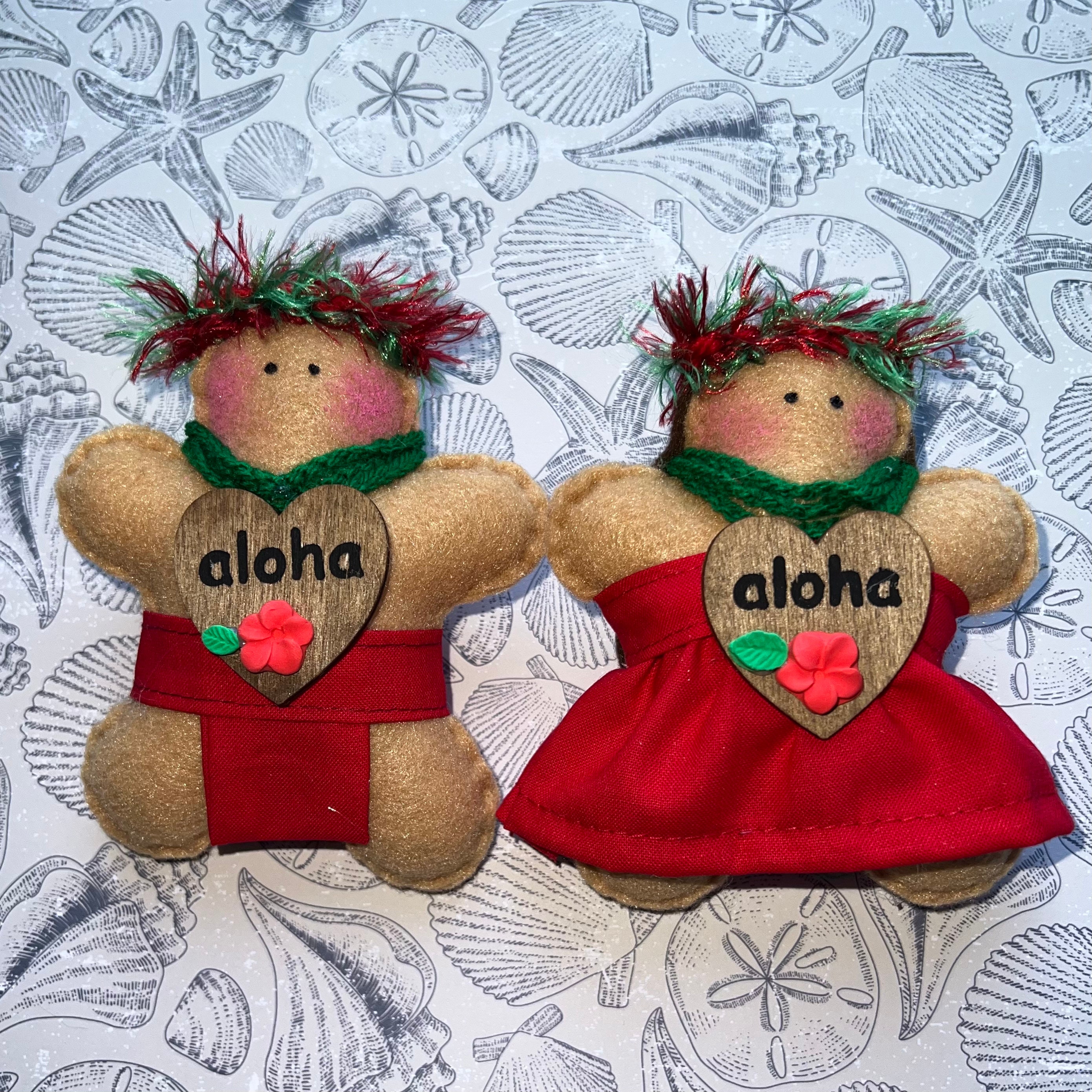 Hawaiian Sweethearts Red Aloha Plumeria (Male or Female)