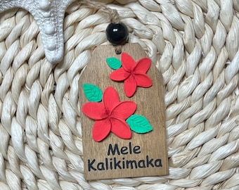 Mele Kalikimaka Holzanhänger