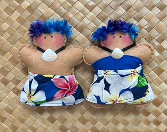 Hawaiian Sweethearts (Male or Female) Blue Plumeria